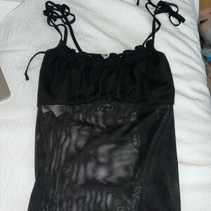 Mesh Brandy Melville Tank with bow ties